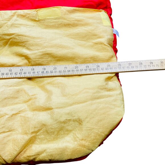 Hello Kitty Vintage Kids Sleeping Bag By Sanrio Red Blue Yellow 1991 26 x 60" - Picture 10 of 11